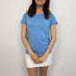 T-shirt azzurra con ricamo logo Penelope Milano