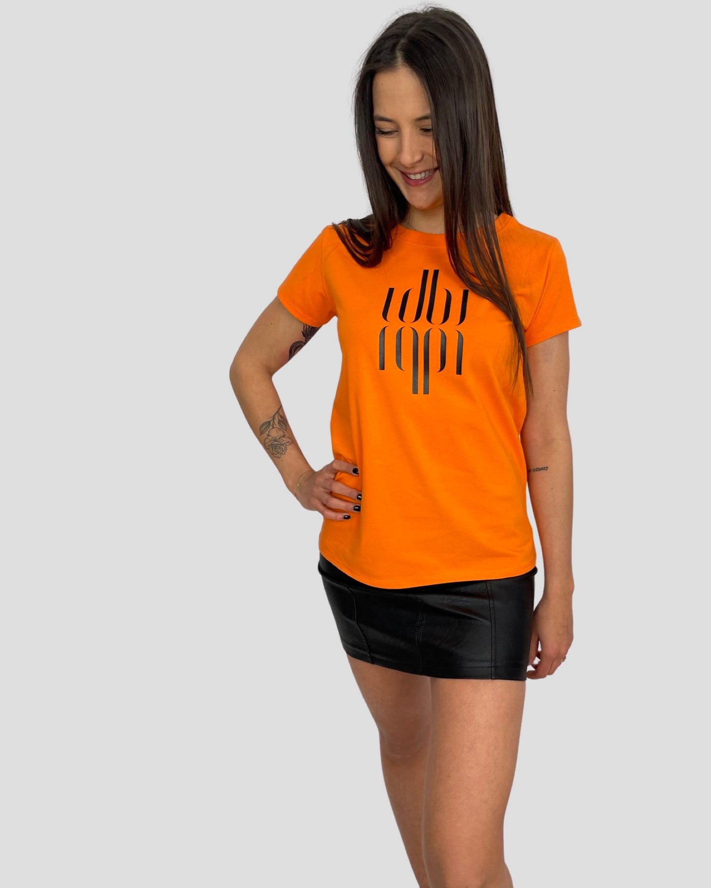 T-shirt mirror arancione
