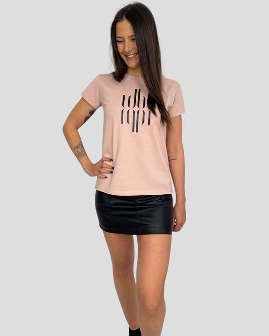 T-shirt mirror rosa antico